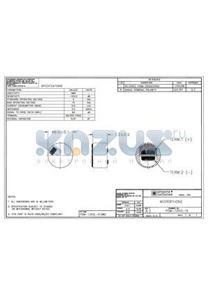 POM-1242L-R datasheet - MICROPHONE