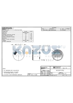 POM-3542L-R datasheet - MICROPHONE