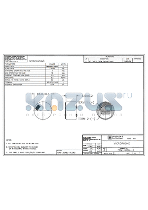 POM-3546L-R datasheet - MICROPHONE