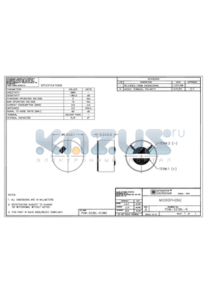 POM-5238L-R datasheet - MICROPHONE