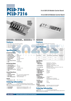 PCLM-OAC5A datasheet - 8-ch SSR I/O Module Carrier Board