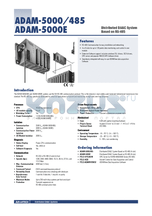 PCLS-ADAMVIEW32 datasheet - Distributed DA&C System Based on RS-485
