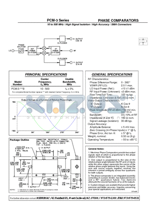 PCM-3-500B datasheet - PHASE COMPARATORS