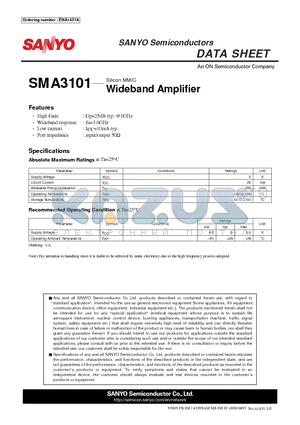 SMA3101_0909 datasheet - Wideband Amplifier