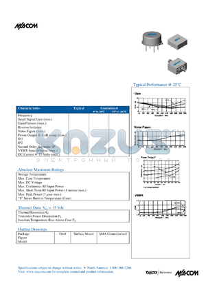 SMA35 datasheet - 10 TO 2000 MHz CASCADABLE AMPLIFIER