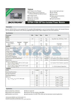 SXT6A-3-5SA datasheet - SIP Non-Isolated Power Module