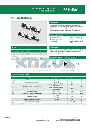 SXX55M datasheet - Excellent unidirectional switches for phase control applications