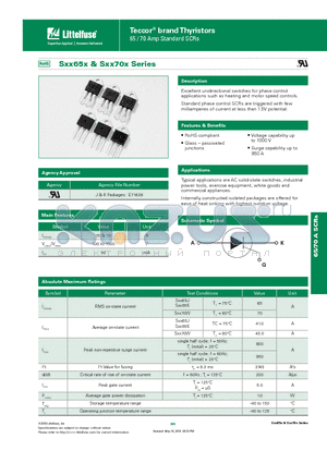 SXX65JTP datasheet - Excellent unidirectional switches for phase control applications