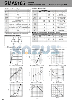 SMA5105 datasheet - N-channel With built-in flywheel diode
