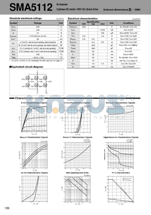 SMA5112_01 datasheet - N-channel 3-phase DC motor 100V AC direct drive