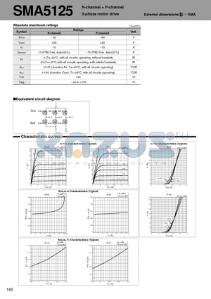 SMA5125 datasheet - N-channel  P-channel 3-phase motor drive