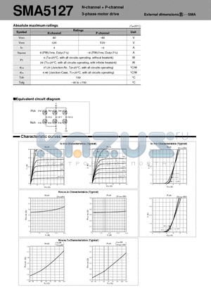 SMA5127 datasheet - N-channel  P-channel 3-phase motor drive