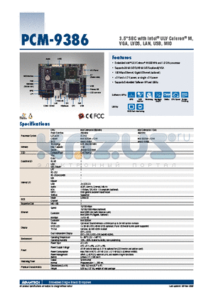 PCM-9386F-S0A2E datasheet - 3.5