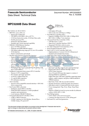 SPC5200CVR400B datasheet - Technical Data