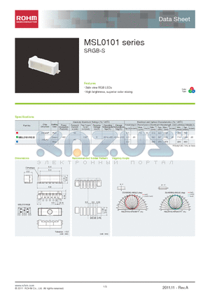 MSL0101 datasheet - Side view RGB LEDs