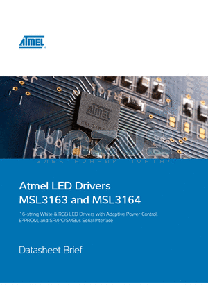 MSL3164BT datasheet - 16-string White & RGB LED Drivers with Adaptive Power Control, EbPROM, and SPI/IbC/SMBus Serial Interface