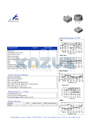 SMA67-1 datasheet - 10 TO 600 MHz CASCADABLE AMPLIFIER