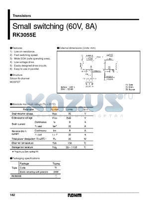 RK3055E datasheet - Small switching (60V, 8A)