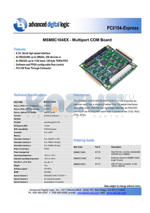 MSM16C104EX datasheet - Multiport COM Board