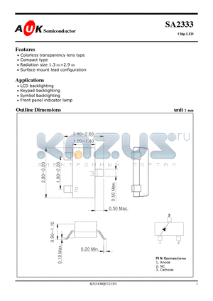 SA2333 datasheet - Chip LED