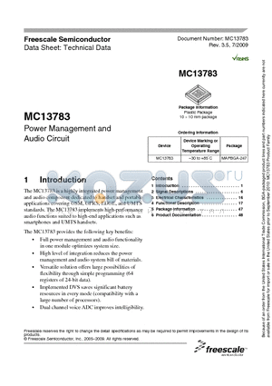 MC13783_09 datasheet - Power Management and Audio Circuit