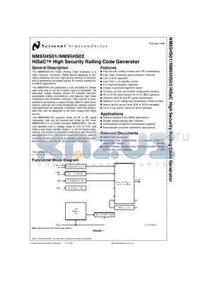 NM95HS01EN14 datasheet - HiSeC-TM High Security Rolling Code Generator