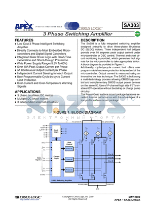 SA303 datasheet - 3 Phase Switching Amplifier