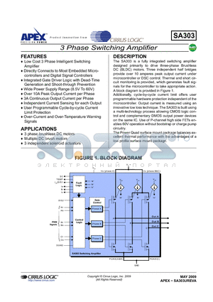 SA303-IHZ datasheet - 3 Phase Switching Amplifier