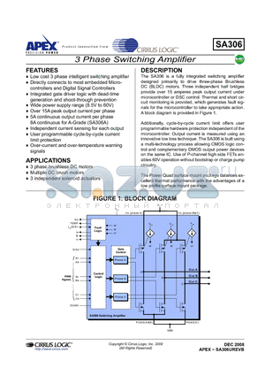 SA306 datasheet - 3 Phase Switching Amplifier