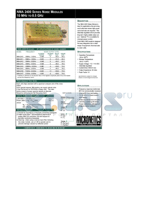 NMA-2414 datasheet - NOISE MODULES 10 MHZ TO 8.5 GHZ