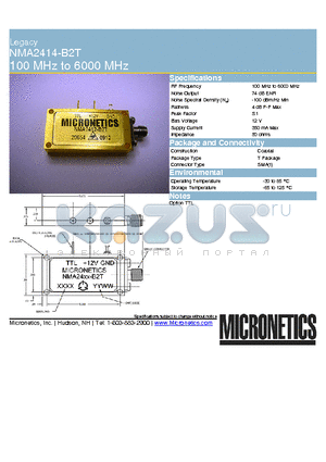 NMA2414-B2T datasheet - Legacy 100 MHz to 6000 MHz