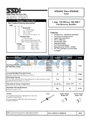 SPD4942_1 datasheet - Fast Recovery Rectifier