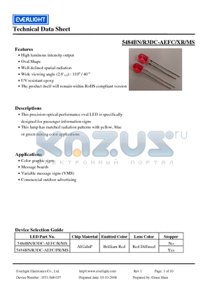 R3DC-AEFC datasheet - performance oval LED