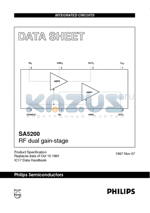 SA5200 datasheet - RF dual gain-stage