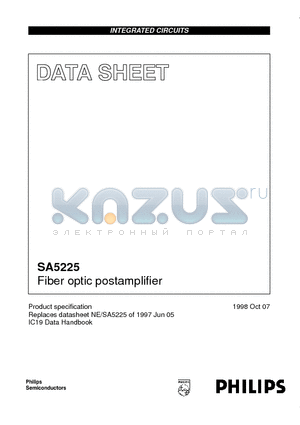 SA5225 datasheet - Fiber optic postamplifier