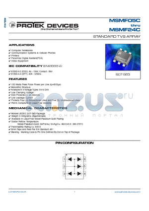 MSMF15C datasheet - STANDARD TVS ARRAY