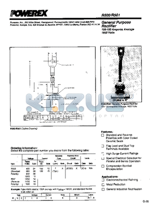 R5000810 datasheet - General Purpose Rectifier