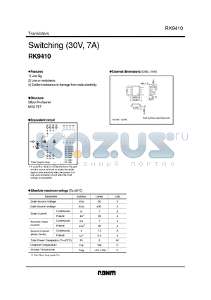 RK9410 datasheet - Switching (30V, 7A)