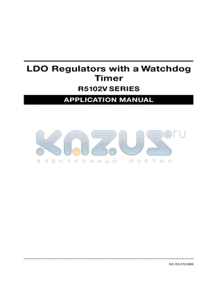 R5102V001A datasheet - LDO Regulators with a Watchdog Timer