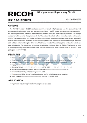 R5107G datasheet - Microprocessor Supervisory Circuit