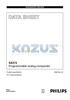 SA572D datasheet - Programmable analog compandor