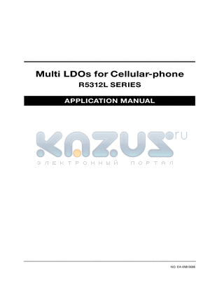 R5312L001A datasheet - Multi LDOs for Cellular-phone