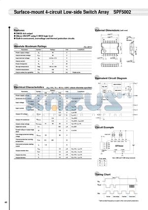 SPF5002 datasheet - Surface-mount 4-circuit Low-side Switch Array