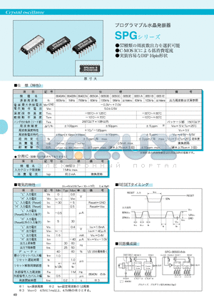 SPG-8650A datasheet - Crystal oscillator