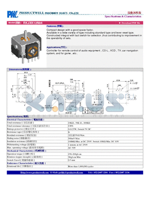 RKJXK12N04 datasheet - Compact design with a good space factor