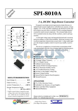 SPI-8010A datasheet - 3 A, DC/DC Step-Down Converter