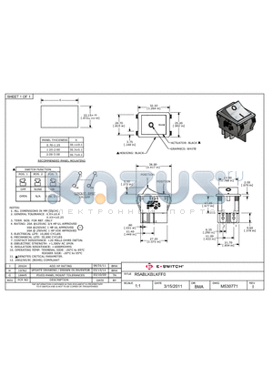 R5ABLKBLKFF0 datasheet - E-SWITCH R5ABLKBLKFF0