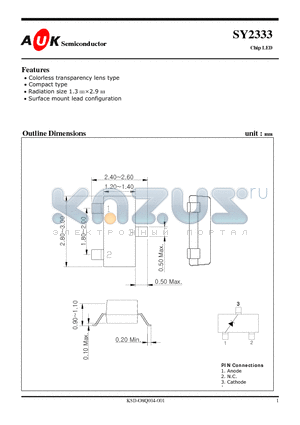 SY2333 datasheet - Chip LED