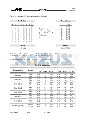 OR73 datasheet - 7-input OR gate with 3x drive strength.