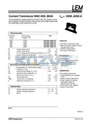 NNC-920A-2000A-10V datasheet - Current Transducer